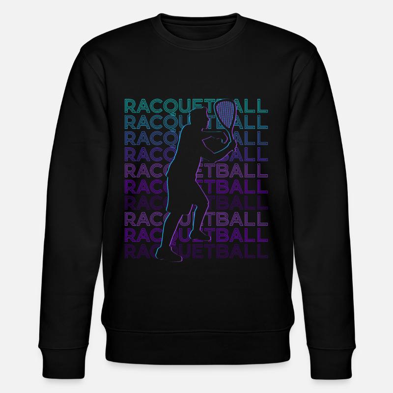 Racquetball Spieler Retro - Stanley/Stella Unisex Bio-Sweatshirt CHANGER  - Schwarz