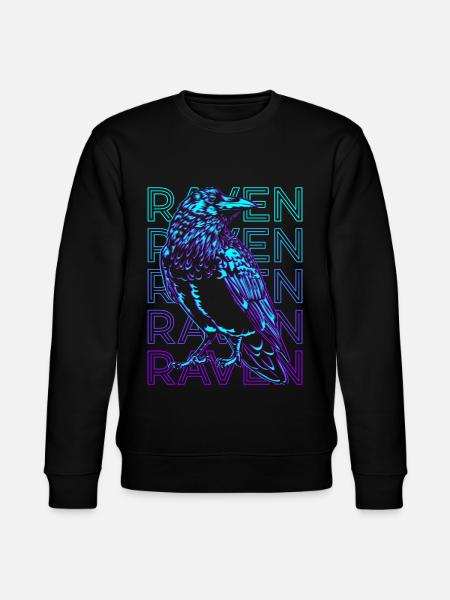 Raven Crow Retro - Stanley/Stella CHANGER Unisex Organic Sweatshirt - black