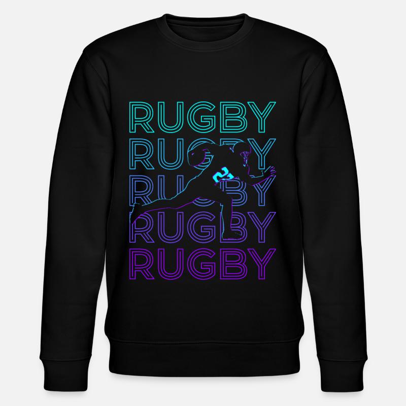Rugby Player Retro - Stanley/Stella CHANGER Unisex Organic Sweatshirt - black
