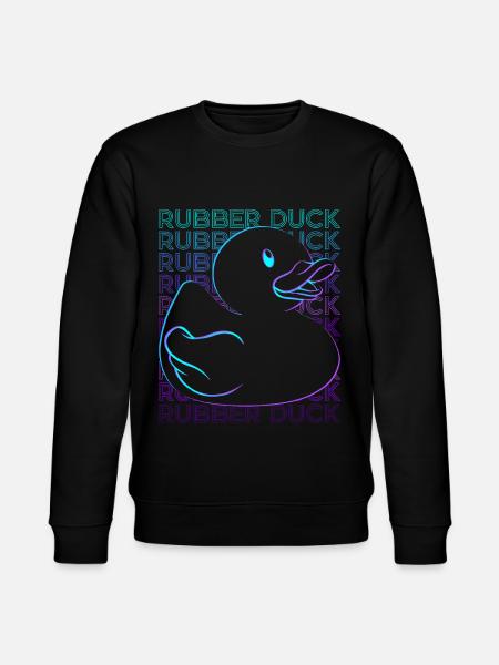 Rubber Duck Retro - Stanley/Stella CHANGER Unisex Organic Sweatshirt - black