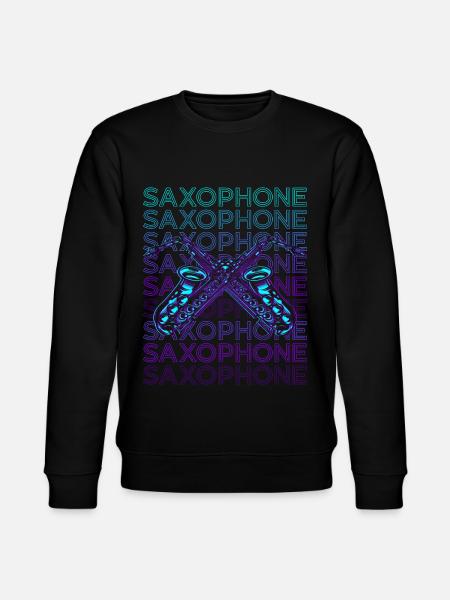 Saxophonist Saxophonist Retro - Stanley/Stella CHANGER Unisex Organic Sweatshirt - black