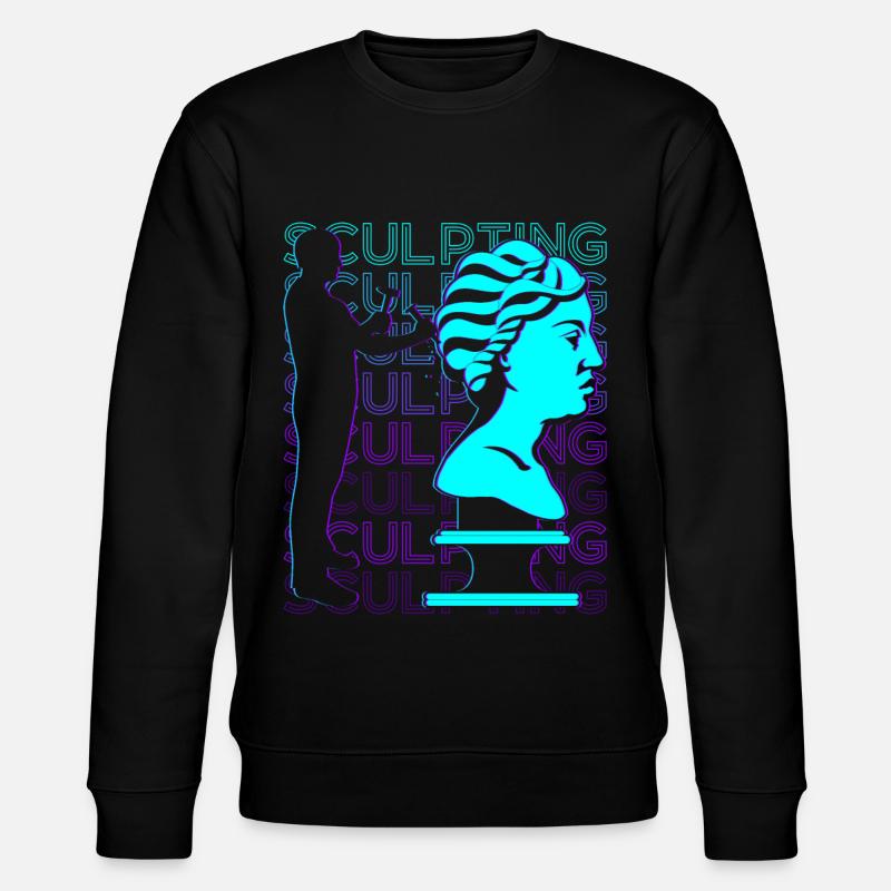 Bildhauerei Bildhauer Retro - Stanley/Stella Unisex Bio-Sweatshirt CHANGER - Schwarz