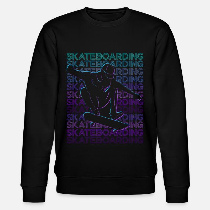 Skateboarding Skateboarder Skateboard Retro - Stanley/Stella CHANGER Unisex Organic Sweatshirt - black