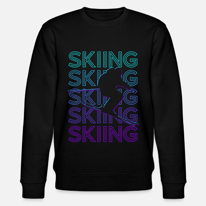 Ski Skieurs Ski Rétro - Sweat bio CHANGER Stanley/Stella Unisexe - noir