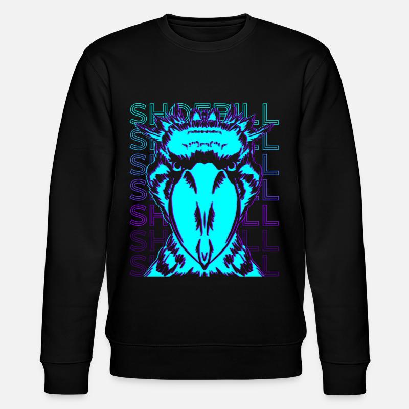 Shoebill Retro - Stanley/Stella CHANGER Unisex Organic Sweatshirt - black