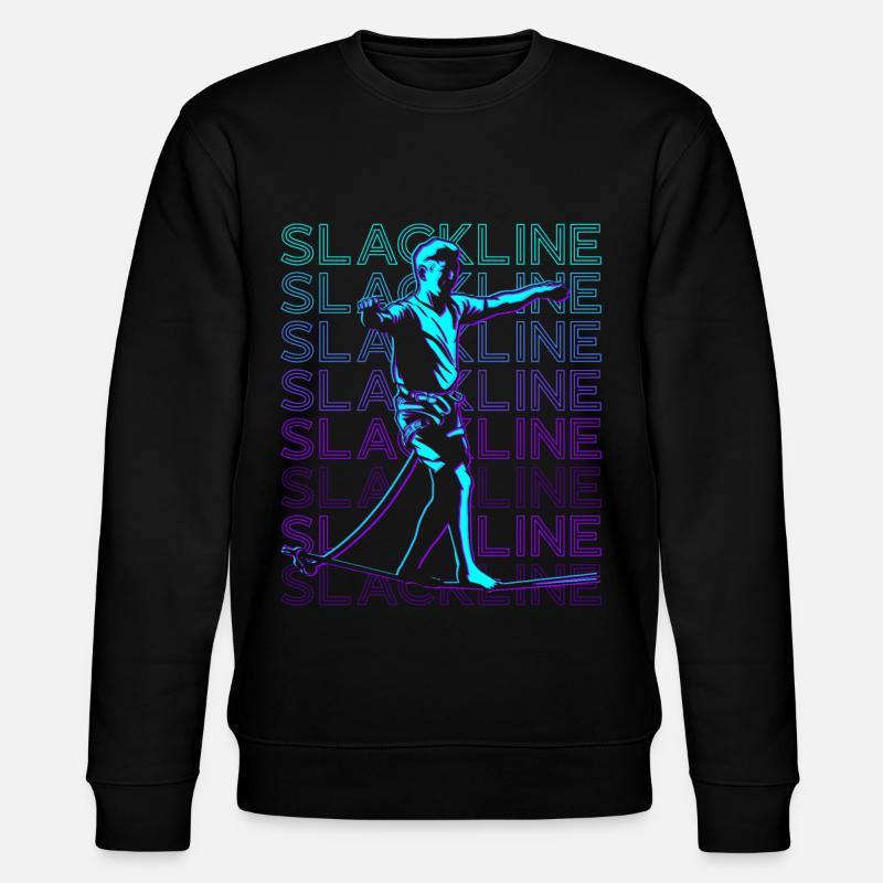 Slackline Retro - Stanley/Stella Unisex Bio-Sweatshirt CHANGER  - Schwarz