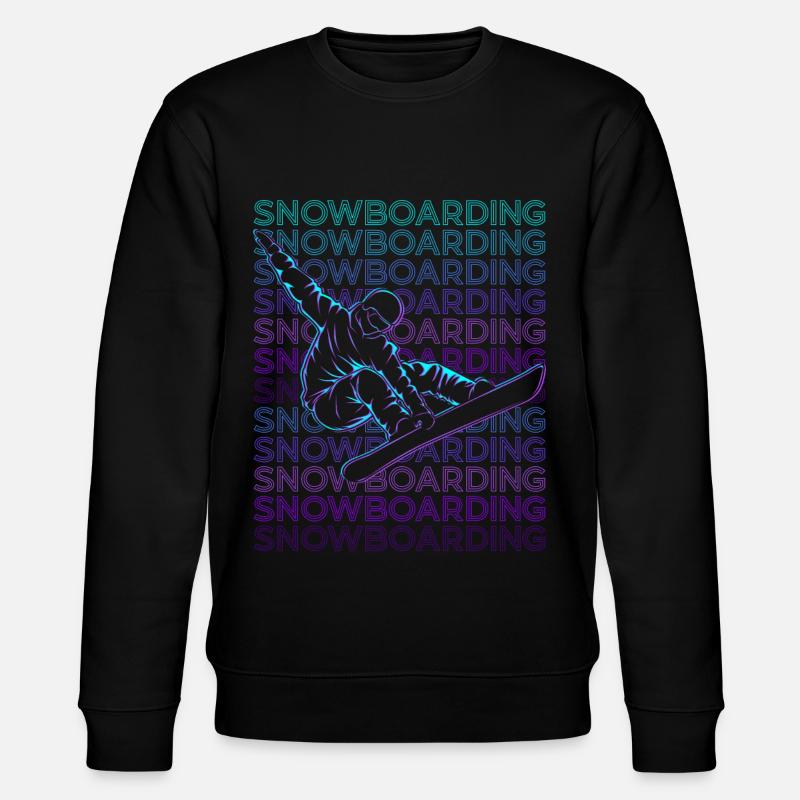 Snowboard Snowboarder Snowboard Rétro - Sweat bio CHANGER Stanley/Stella Unisexe - noir