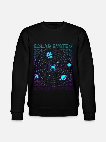 Solar System Retro - Stanley/Stella CHANGER Unisex Organic Sweatshirt - black