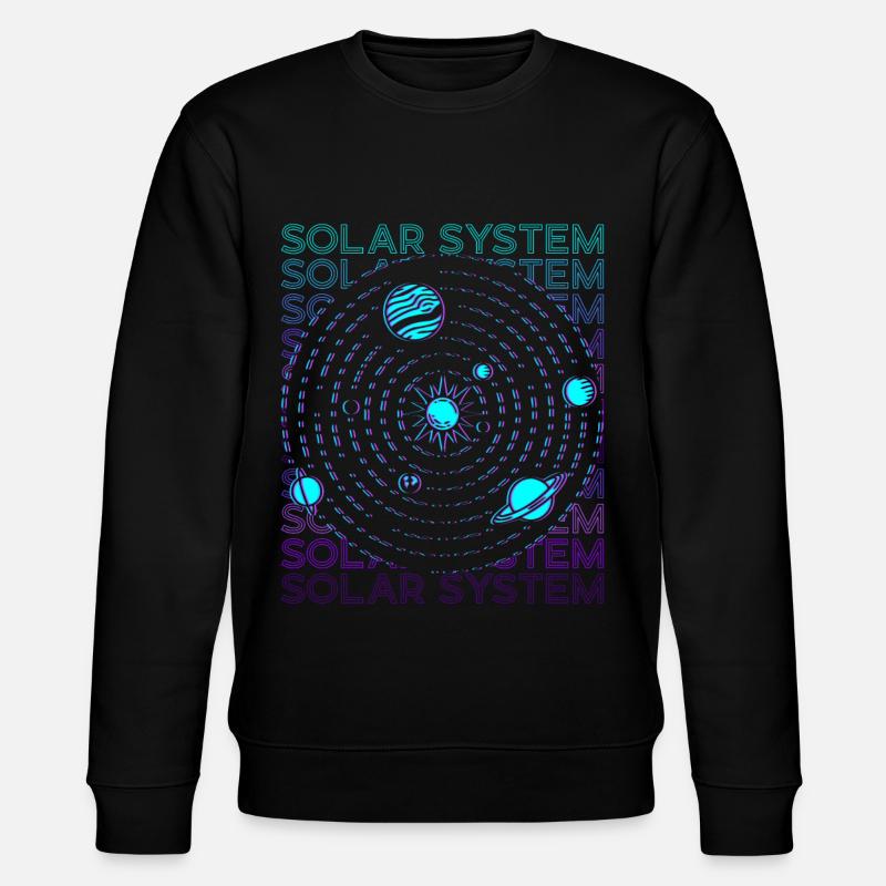 Système solaire rétro - Sweat bio CHANGER Stanley/Stella Unisexe - noir