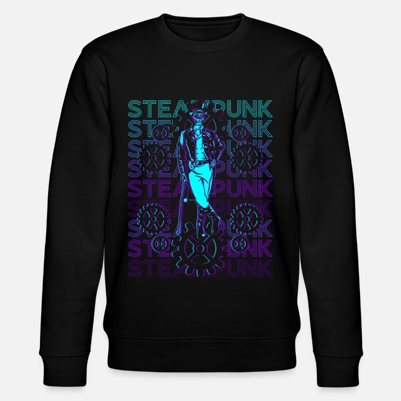 Steampunk Totenkopf Retro - Stanley/Stella Unisex Bio-Sweatshirt CHANGER  - Schwarz