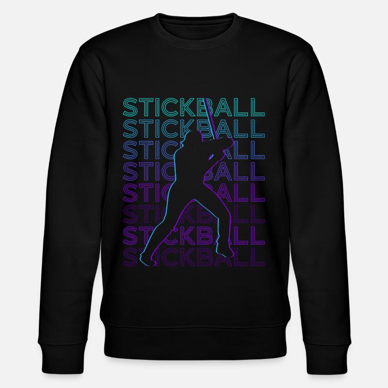 Stickball Player Retro - Stanley/Stella CHANGER Unisex Organic Sweatshirt - black
