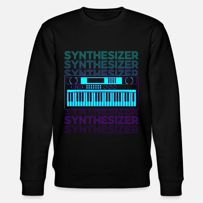 Synthesizer Retro - Stanley/Stella CHANGER Unisex Organic Sweatshirt - black
