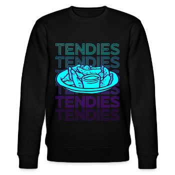 Tendies Chicken Tender Retro - Stanley/Stella CHANGER Unisex Organic Sweatshirt - black - Front - Nik (191cm) & Marisol (170cm)