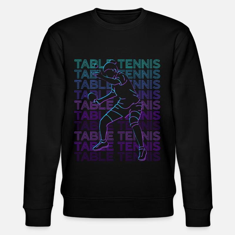 Table tennis player Retro - Stanley/Stella CHANGER Unisex Organic Sweatshirt - black