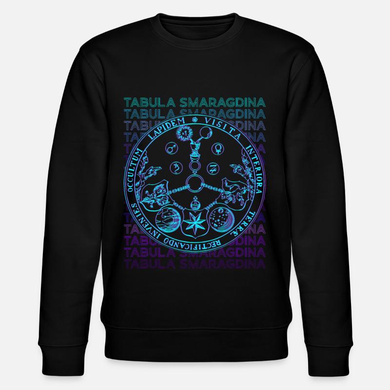 Tabula Emerald Table Hermetic Alchemi - Stanley/Stella CHANGER Unisex Organic Sweatshirt - black