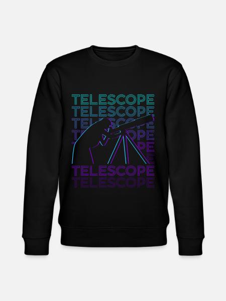 Astronomy Astronomer Telescope Retro - Stanley/Stella CHANGER Unisex Organic Sweatshirt - black