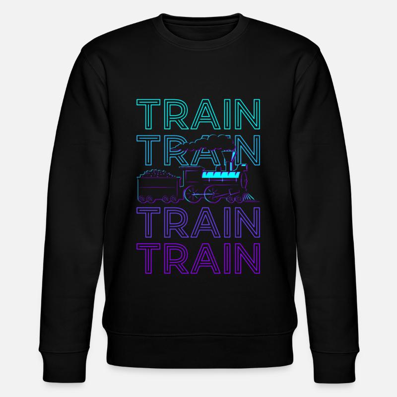 Train Retro - Stanley/Stella CHANGER Unisex Organic Sweatshirt - black