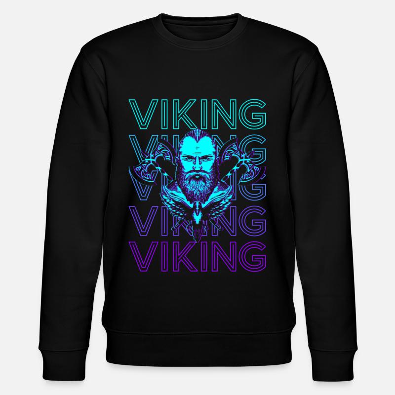 Wikinger Retro - Stanley/Stella Unisex Bio-Sweatshirt CHANGER - Schwarz