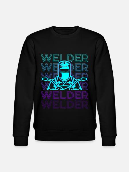 Welder Welding Welding Retro - Stanley/Stella CHANGER Unisex Organic Sweatshirt - black