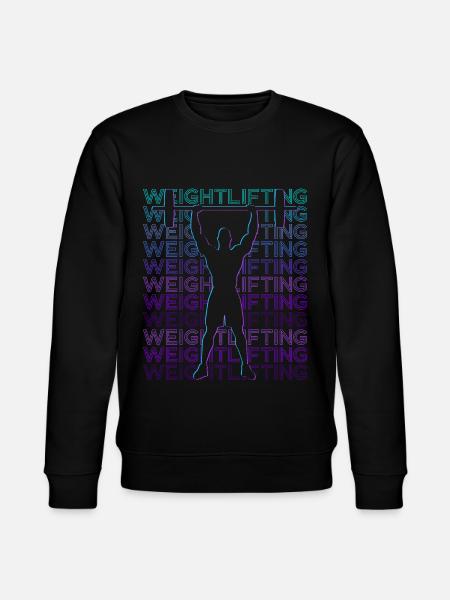 Weightlifting Weightlifter Retro - Stanley/Stella CHANGER Unisex Organic Sweatshirt - black