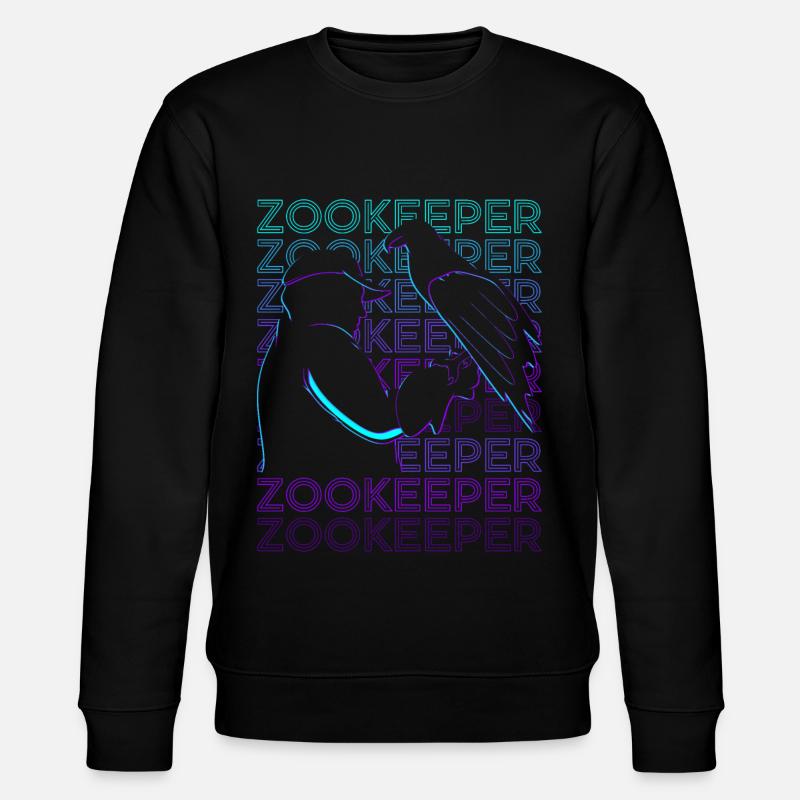Zookeeper Zookeeper Retro - Stanley/Stella CHANGER Unisex Organic Sweatshirt - black