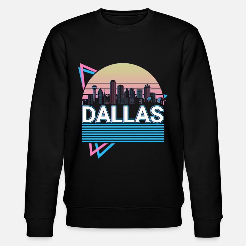 Dallas City Skyline Cityscape Rétro - Sweat bio CHANGER Stanley/Stella Unisexe - noir