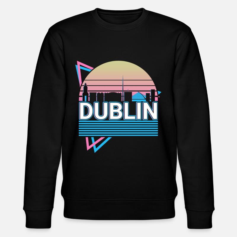 Dublin City Skyline Cityscape Rétro - Sweat bio CHANGER Stanley/Stella Unisexe - noir