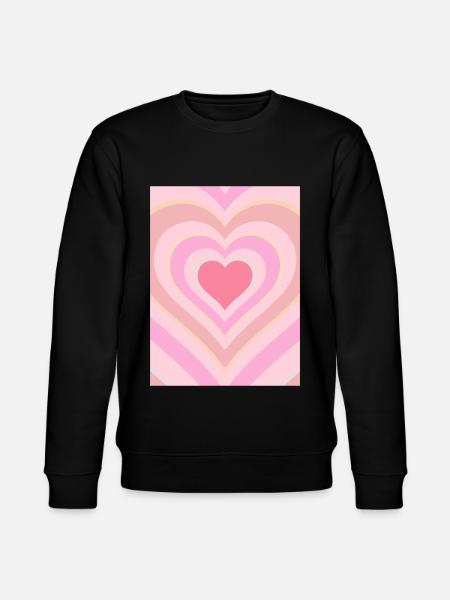 Danish Pastel Aesthetic Heart - Stanley/Stella CHANGER Unisex Organic Sweatshirt - black