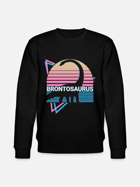 Brontosaurus Dinosaur Retro - Stanley/Stella CHANGER Unisex Organic Sweatshirt - black
