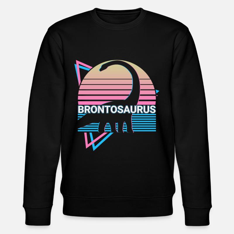 Brontosaurus Dinosaure Rétro - Sweat bio CHANGER Stanley/Stella Unisexe - noir