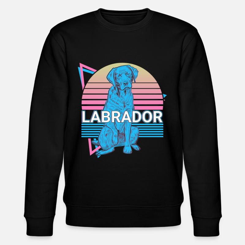 Labrador Retro - Stanley/Stella Unisex Bio-Sweatshirt CHANGER  - Schwarz