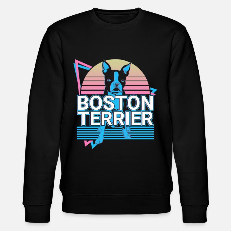 Boston Terrier Rétro - Sweat bio CHANGER Stanley/Stella Unisexe - noir
