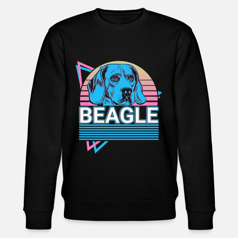 Beagle Retro - Stanley/Stella CHANGER Unisex Organic Sweatshirt - black