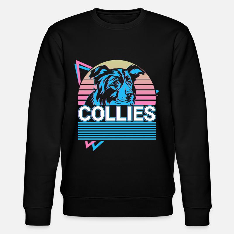 Collie Retro - Stanley/Stella CHANGER Unisex Organic Sweatshirt - black