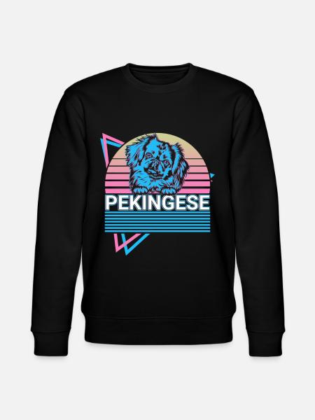 Pekinese Retro - Stanley/Stella Unisex Bio-Sweatshirt CHANGER  - Schwarz
