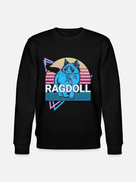 Ragdoll Cat Retro - Stanley/Stella CHANGER Unisex Organic Sweatshirt - black