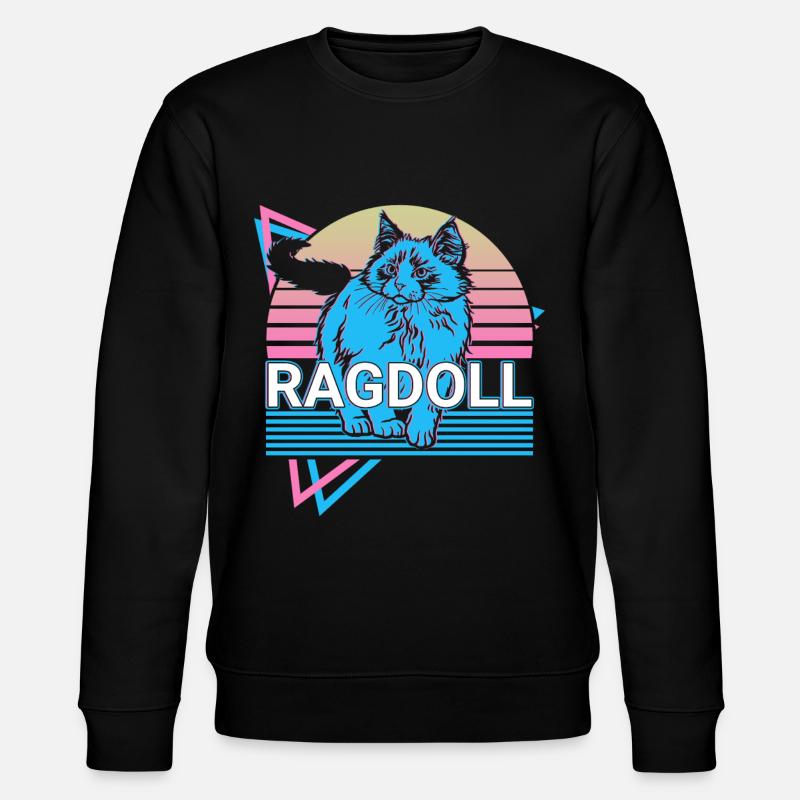 Ragdoll Chat Rétro - Sweat bio CHANGER Stanley/Stella Unisexe - noir