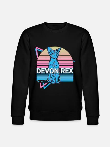Devon Rex Chat Rétro - Sweat bio CHANGER Stanley/Stella Unisexe - noir