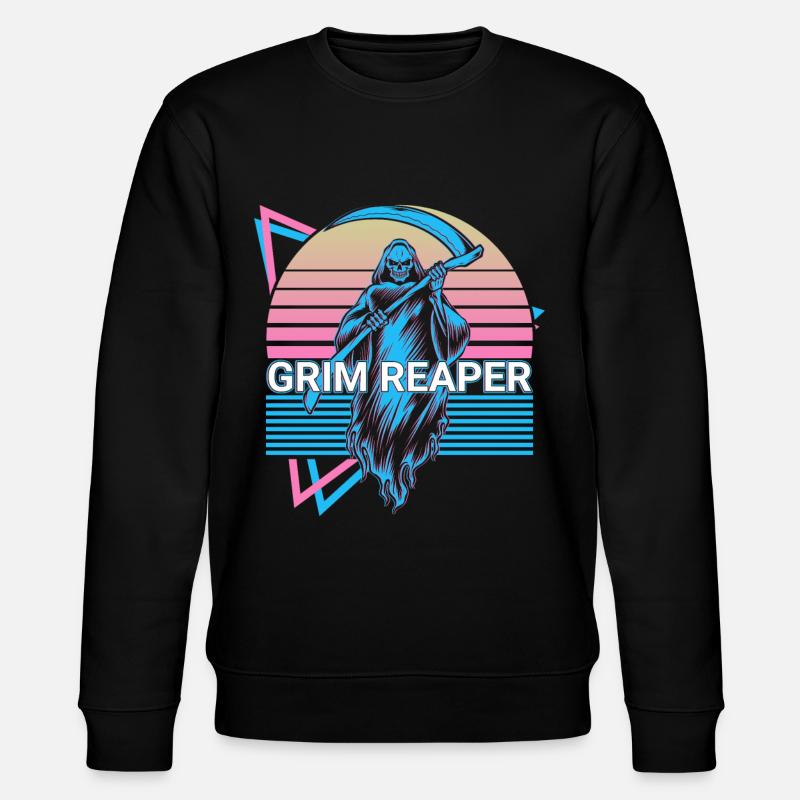 Grim Reaper Retro - Stanley/Stella CHANGER Unisex Organic Sweatshirt - black