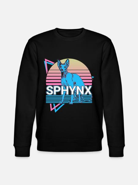 Sphynx Chat Rétro - Sweat bio CHANGER Stanley/Stella Unisexe - noir