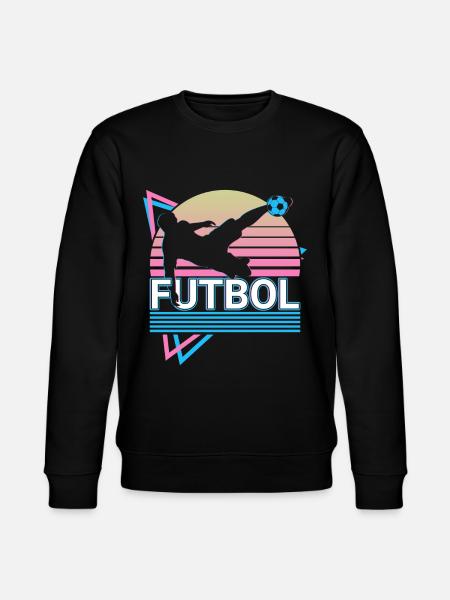 Futbol Retro - Stanley/Stella CHANGER Unisex Organic Sweatshirt - black