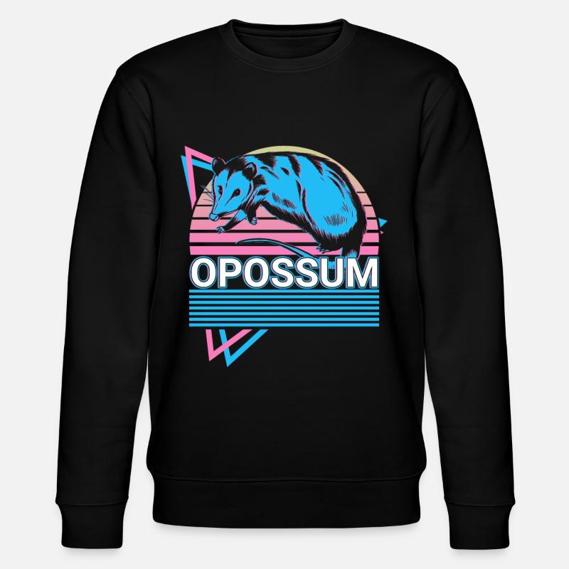 Opossum Retro - Stanley/Stella CHANGER Unisex Organic Sweatshirt - black