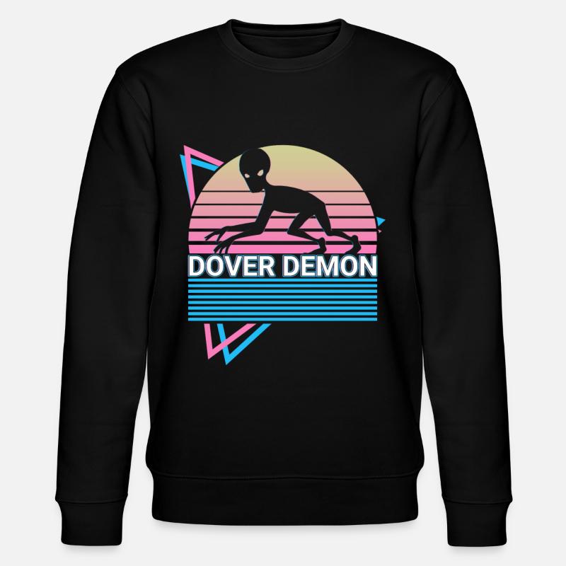 Dover Dämon Kryptide Kryptozoologie Retro - Stanley/Stella Unisex Bio-Sweatshirt CHANGER  - Schwarz