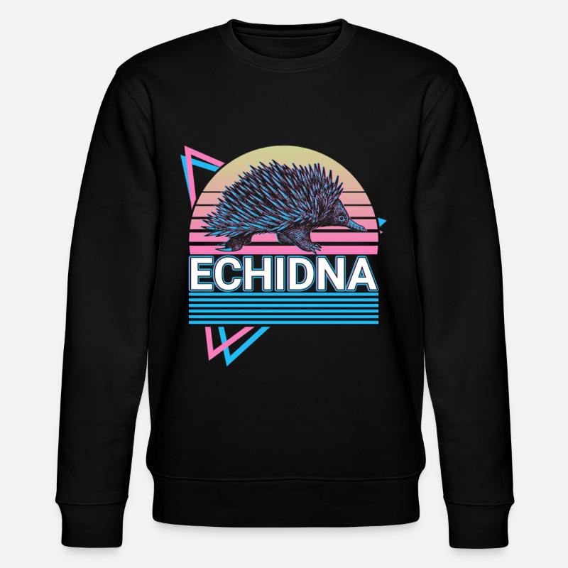 Echidna Retro - Stanley/Stella Unisex Bio-Sweatshirt CHANGER  - Schwarz