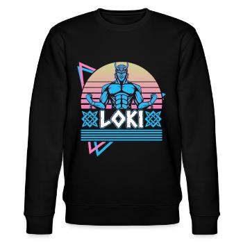 Loki Norse God Asgard Norse Mythology R - Stanley/Stella CHANGER Unisex Organic Sweatshirt - black - Front - Nik (191cm) & Marisol (170cm)