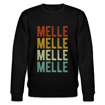 Melle City Rétro Vintage - Sweat bio CHANGER Stanley/Stella Unisexe - noir - Devant - Nik (191cm) & Marisol (170cm)