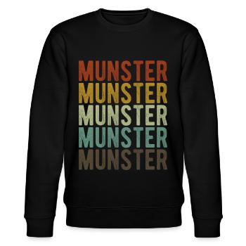 Munster Stadt Retro Vintage - Stanley/Stella Unisex Bio-Sweatshirt CHANGER  - Schwarz - Vorne - Nik (191cm) & Marisol (170cm)