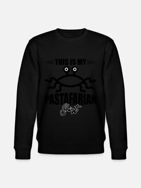 Flying Spaghetti Monster Pastafarianism Pasta - Stanley/Stella CHANGER Unisex Organic Sweatshirt - black