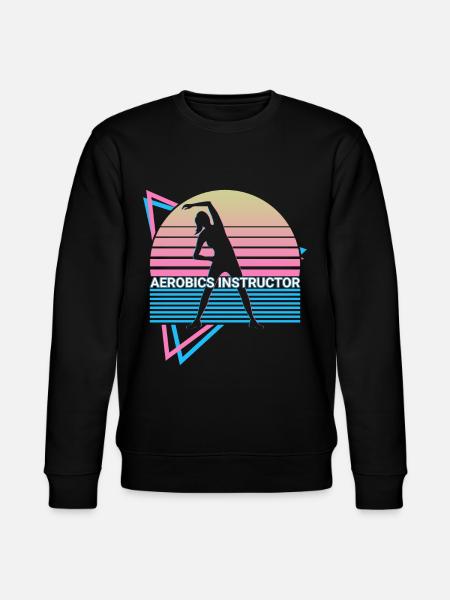 Aerobics Instructor Retro - Stanley/Stella CHANGER Unisex Organic Sweatshirt - black