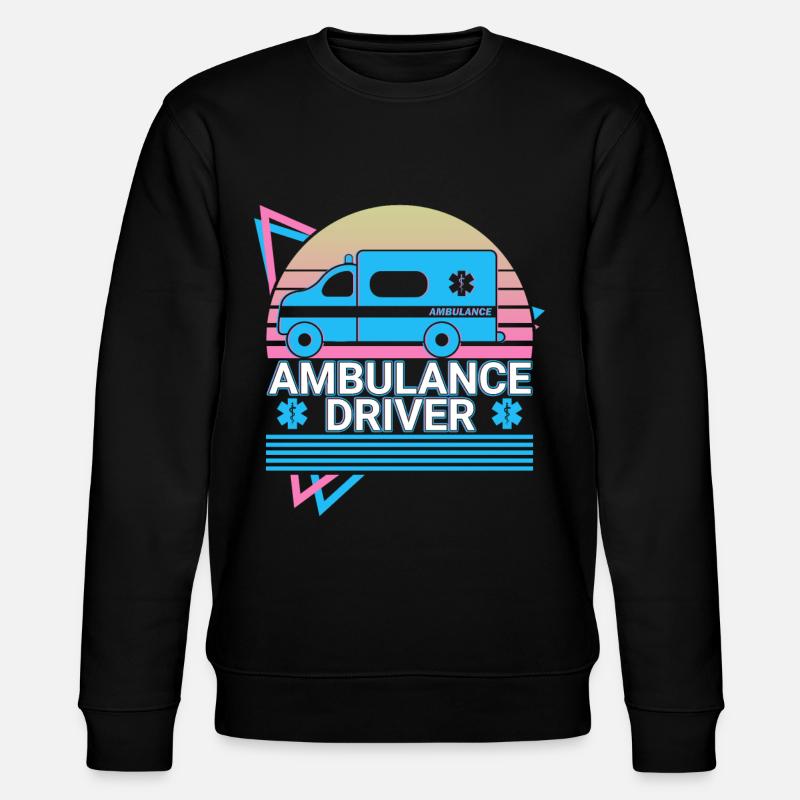 Ambulance driver Retro - Stanley/Stella CHANGER Unisex Organic Sweatshirt - black